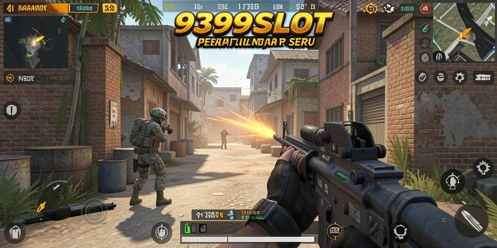 Gameplay seru <strong>9399SLOT</strong> dengan aksi menegangkan di arena pertempuran.