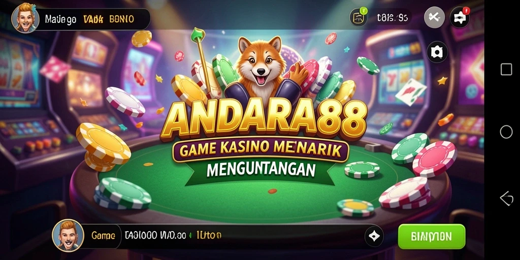 Tampilan permainan Kasino yang menarik dan mengasyikkan di ANDARA88.