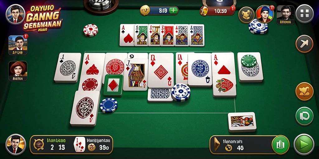 Screenshot utama AYU89 menunjukkan gameplay domino yang seru.
