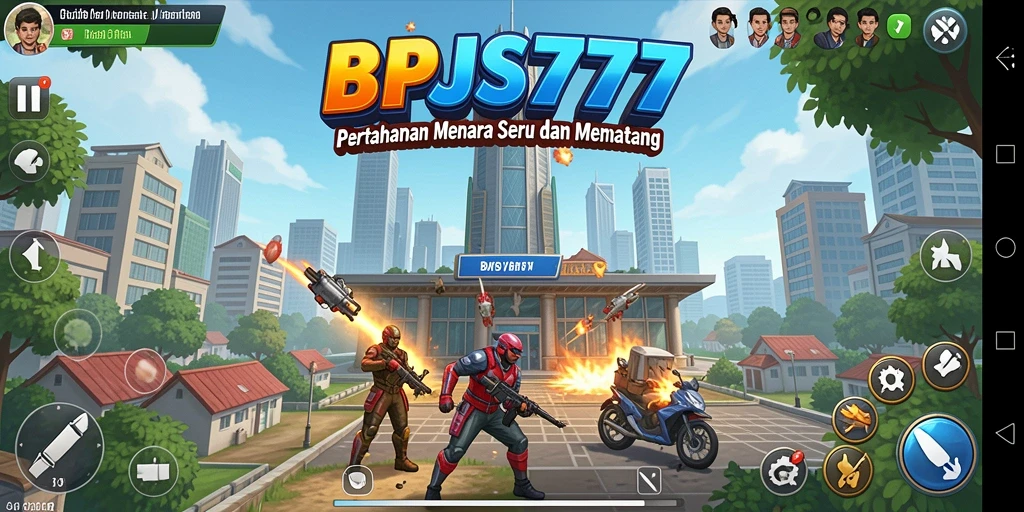 Tampilan gameplay Tower Defense yang mendebarkan di BPJS777.