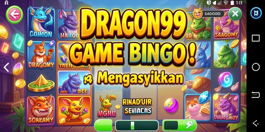 Tampilan gameplay seru di DRAGON99 dengan elemen Bingo yang menarik.