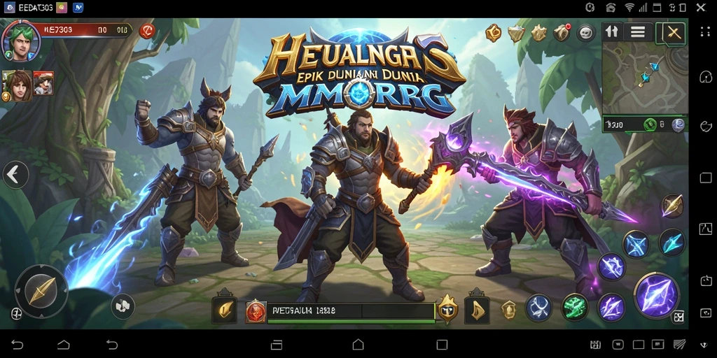 Screenshot gameplay HEBAT303 menunjukkan aksi seru dalam pertempuran MMORPG.