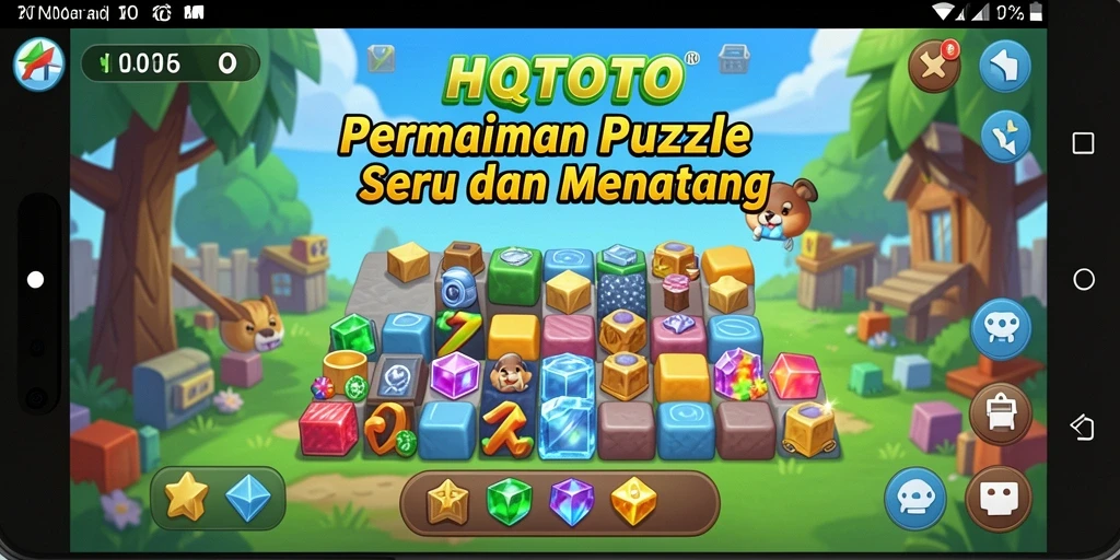 Tampilan gameplay HQTOTO yang penuh warna dan menantang Puzzle.