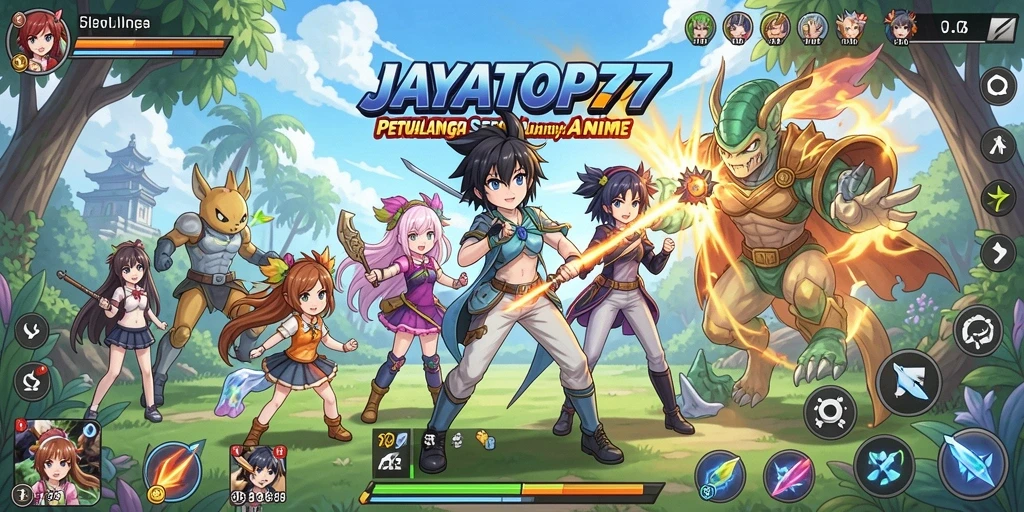 Tampilan gameplay menarik dari JAYATOP77 dengan karakter Anime.