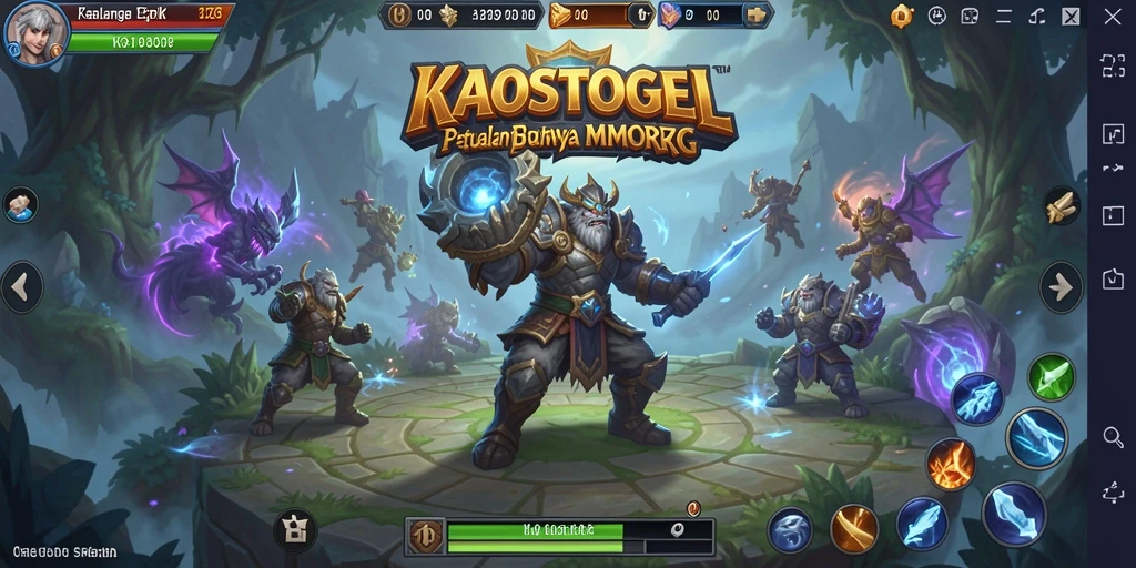 Tampilan gameplay KAOSTOGEL yang menampilkan aksi seru dalam dunia MMORPG.