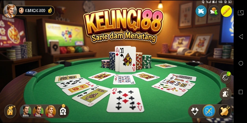 Tampilan menarik gameplay Gaple KELINCI88 yang seru.