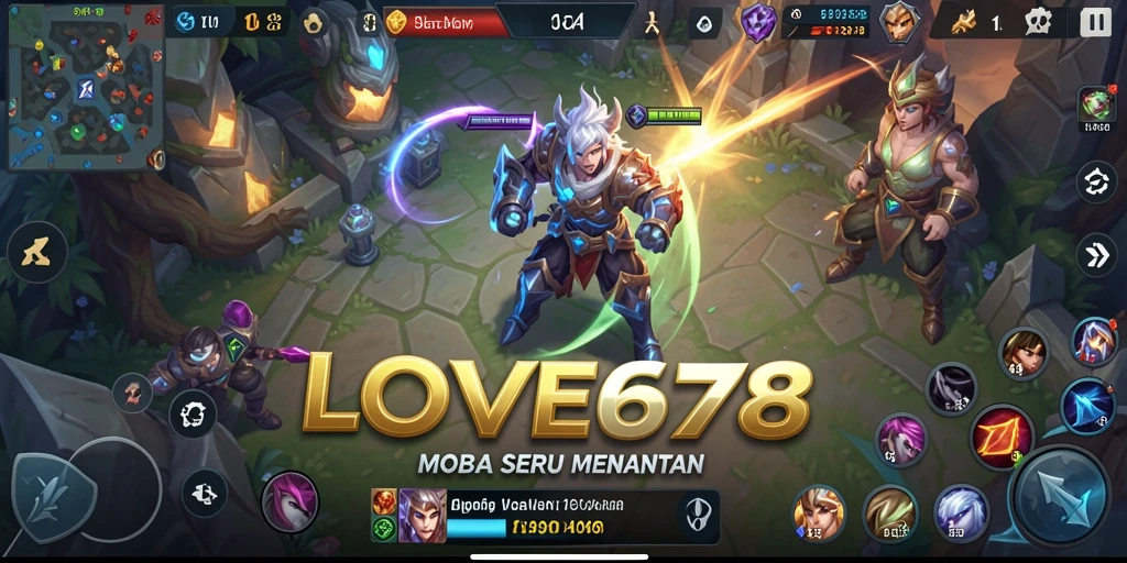 Gameplay seru di LOVE678 menampilkan pertarungan strategis yang intens.
