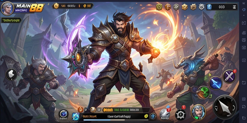 Tampilan gameplay MMORPG MAIN88 yang menakjubkan dan penuh aksi.