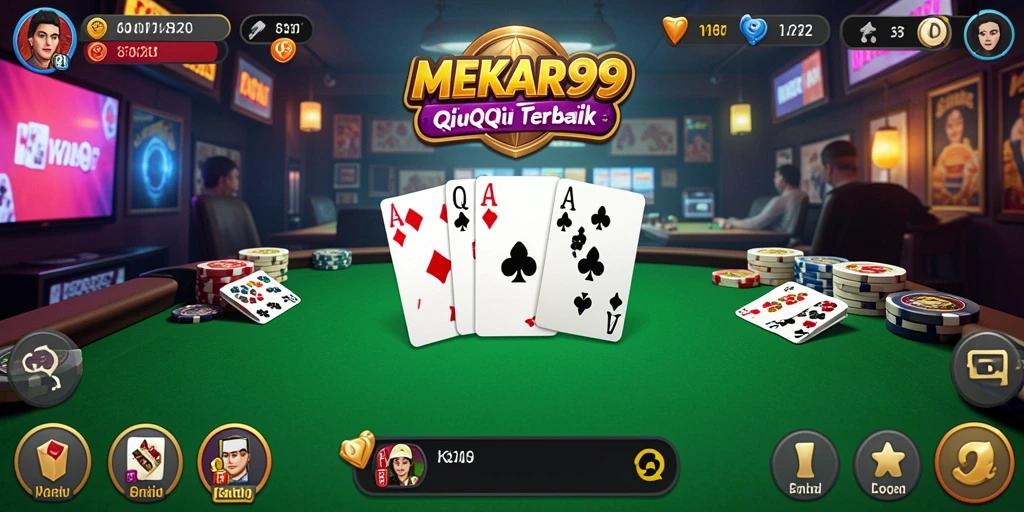 Tampilan gameplay seru dari game QiuQiu MEKAR99.