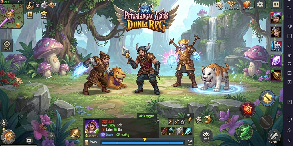 Screenshot menampilkan gameplay seru dari QQ1221 di dunia RPG.