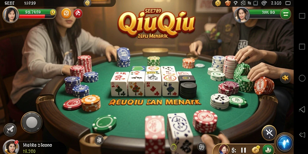Tampilan gameplay seru dalam permainan QiuQiu SEE789.