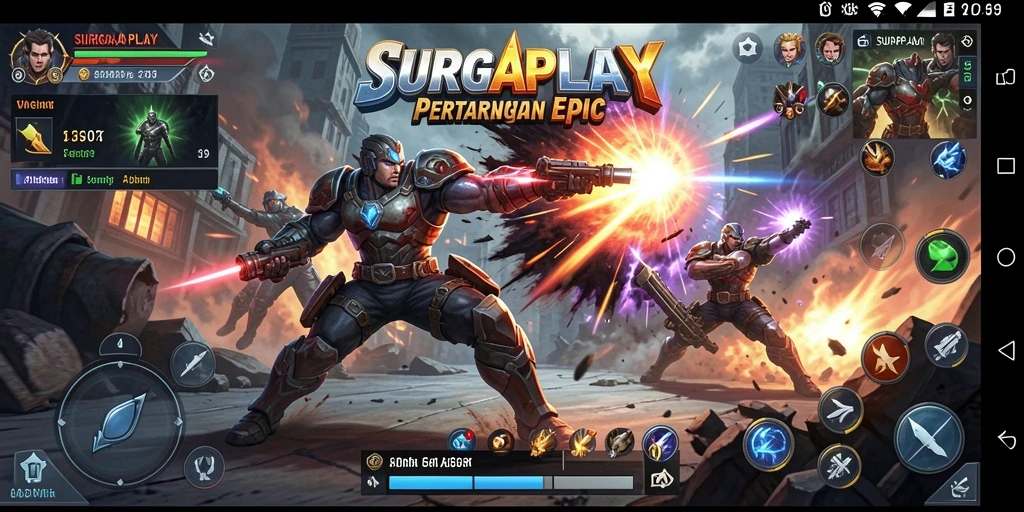 Tampilan tangkapan layar dari gameplay Action yang mendebarkan.