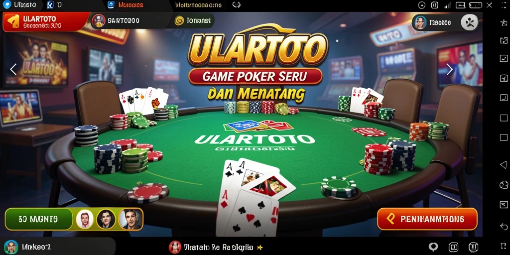 Tampilan seru gameplay ULARTOTO yang penuh aksi Poker.