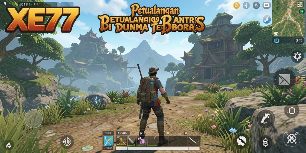 Gameplay XE77 yang menakjubkan dalam dunia terbuka.
