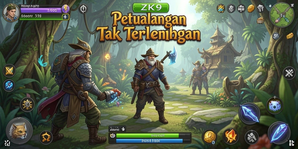 Screenshot gameplay ZK9 menunjukkan petualangan yang menakjubkan dan penuh tantangan.